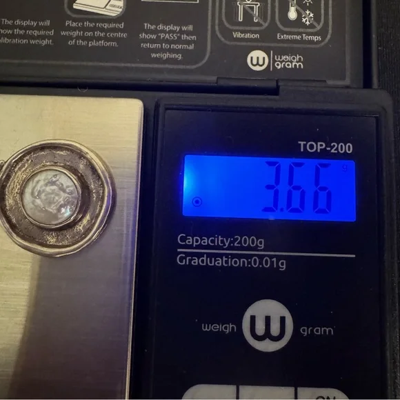 Vintage Baroni Sterling Silver Hat Charm Pendant – Mother of Pearl – 925 - Picture 4 of 4